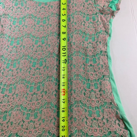 Y2K babydoll T-shirt with lace design in pink - Picture 7 of 10